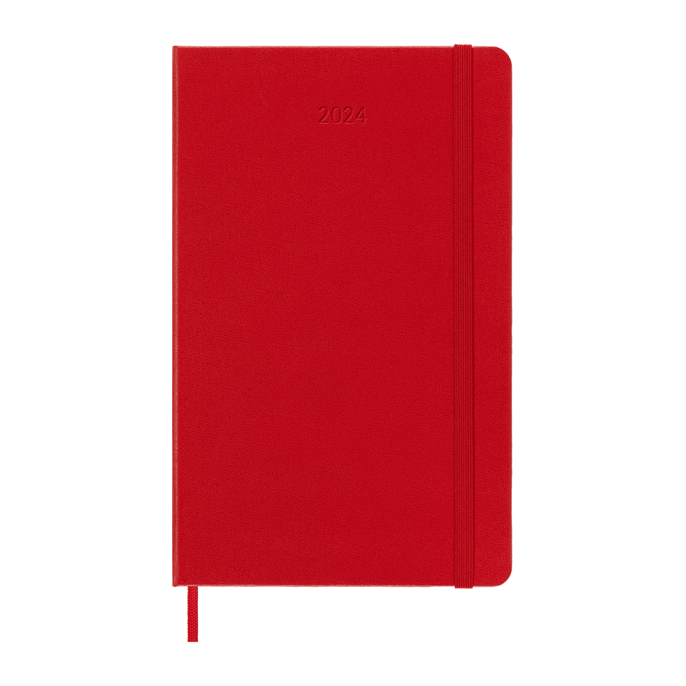 Moleskine 2024 Large Hardcover Classic Weekly Planner - Scarlet Red