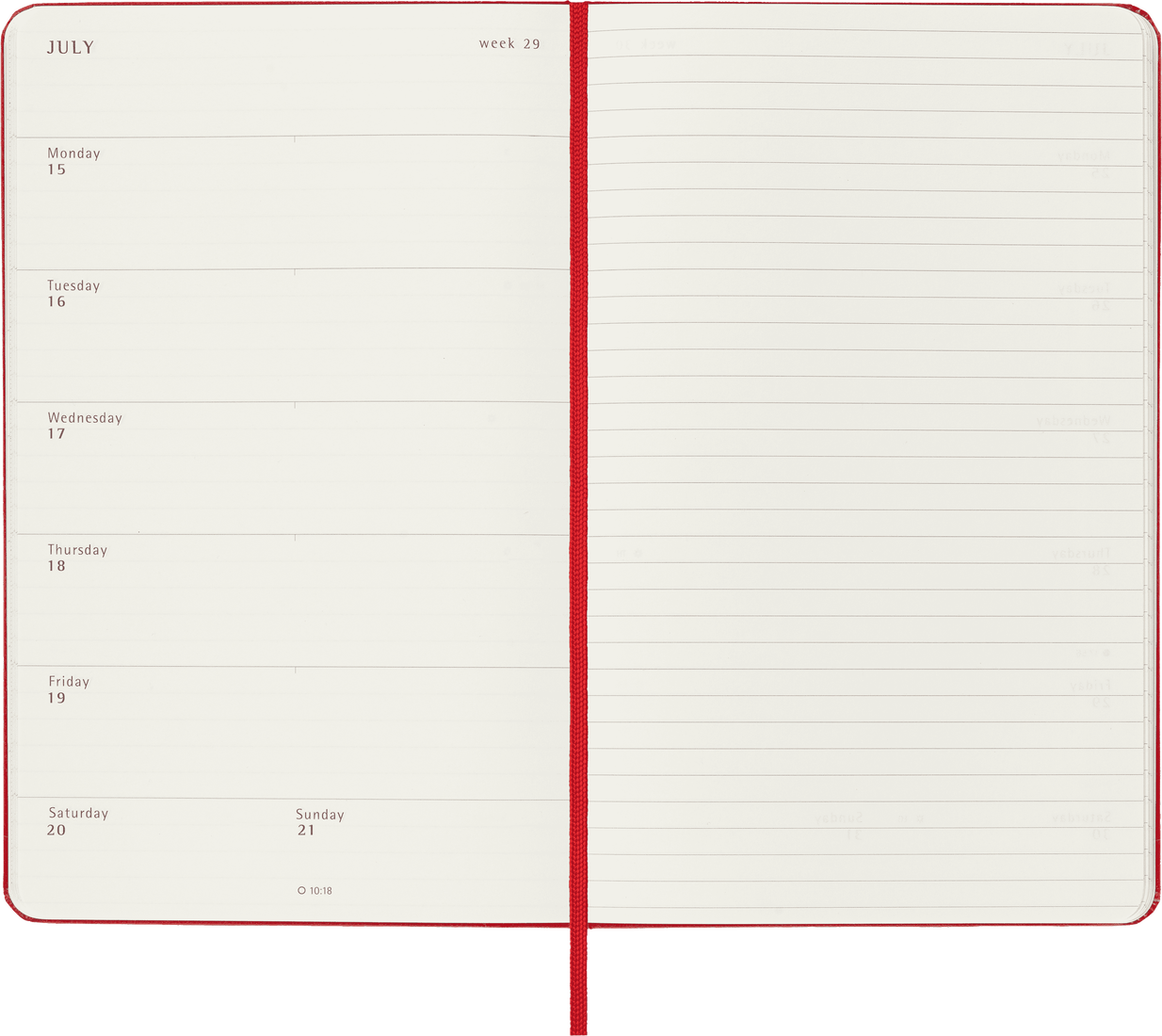 Moleskine 2024 Large Hardcover Classic Weekly Planner - Scarlet Red