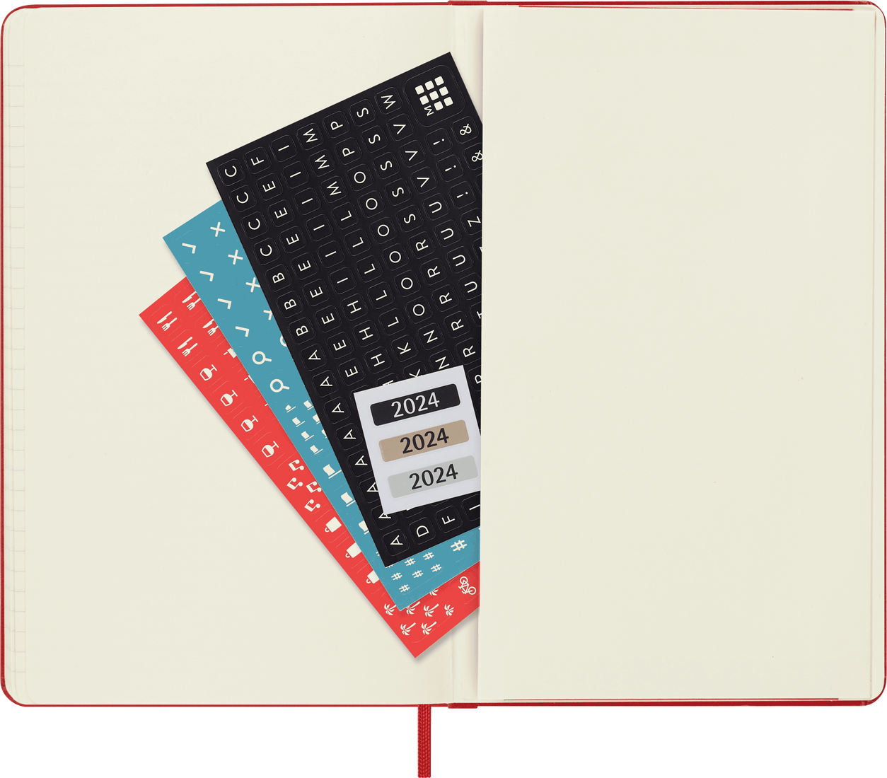Moleskine 2024 Large Hardcover Classic Weekly Planner - Scarlet Red