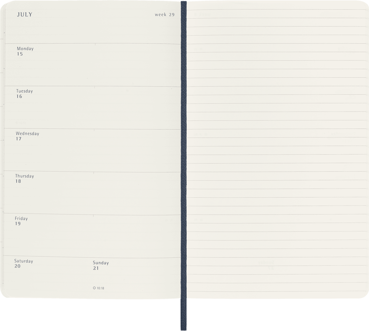 Moleskine 2024 Large Softcover Classic Weekly Planner - Sapphire Blue