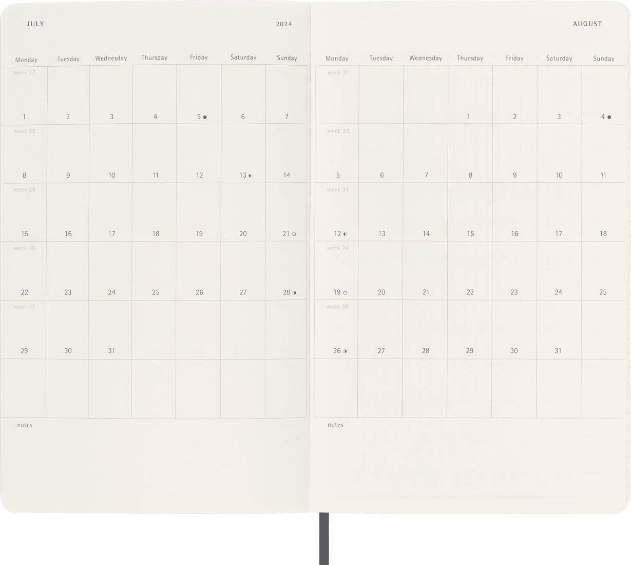 Moleskine 2024 Large Softcover Classic Weekly Planner - Sapphire Blue