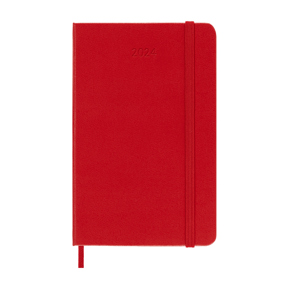 Moleskine 2024 Pocket Hardcover Classic Weekly Planner - Scarlet Red