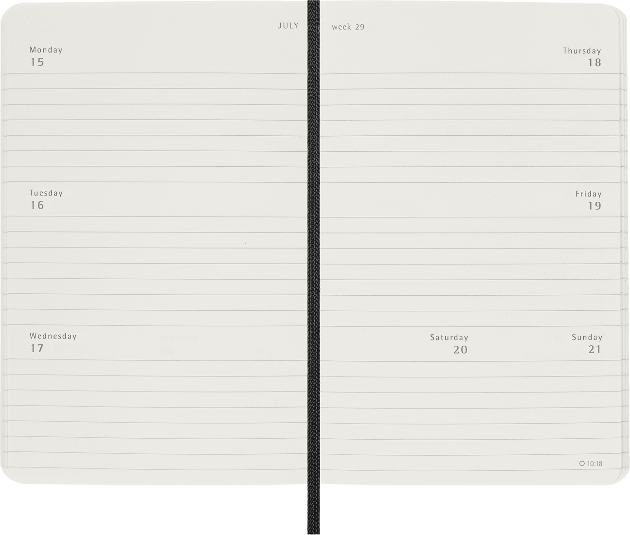 Moleskine 2024 Horizontal Weekly 12 Month Large Soft Cover Black