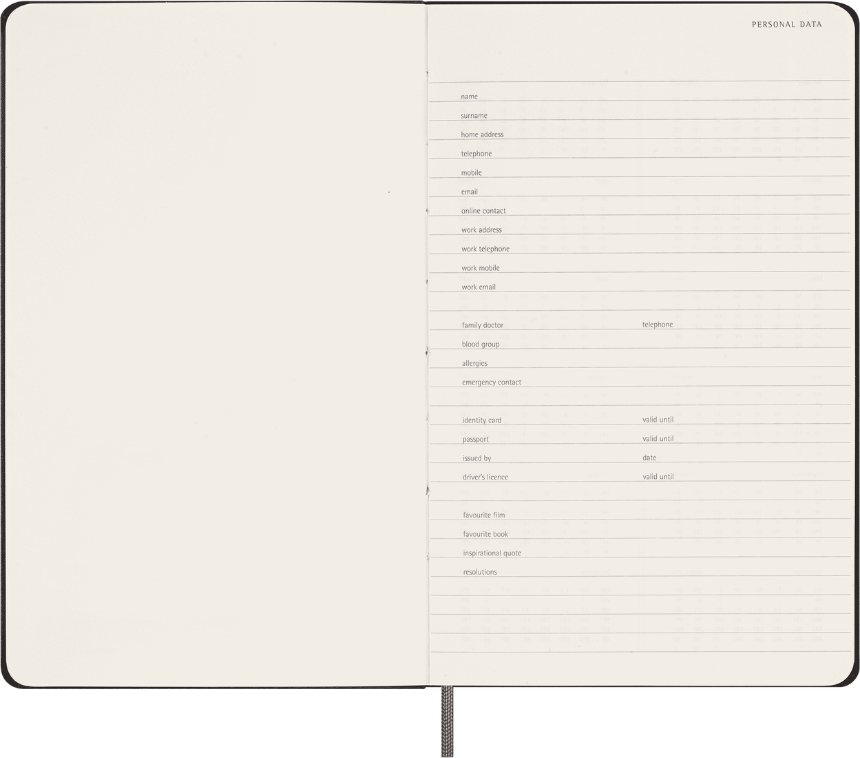 Moleskine Undated Large Hardcover Planner - Black