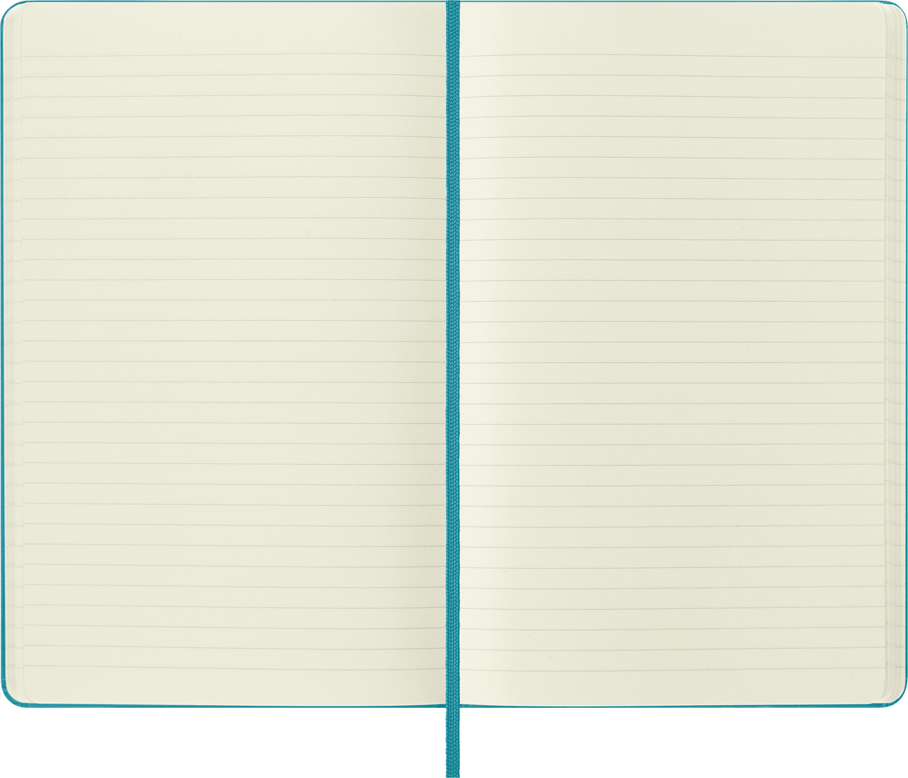 Moleskine Large Hardcover Classic Ruled Notebook - Reef Blue