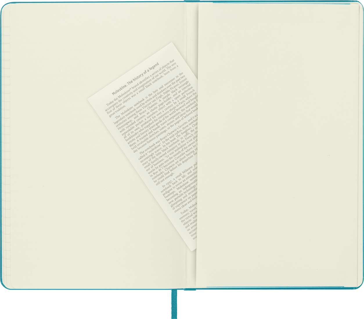 Moleskine Large Hardcover Classic Ruled Notebook - Reef Blue
