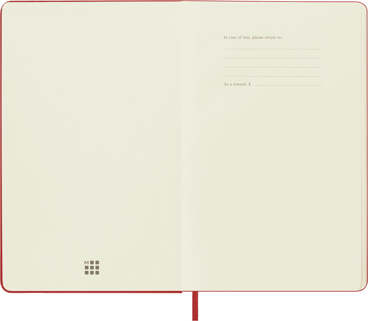 Moleskine Large Hardcover Classic Dotted Notebook - Scarlet Red