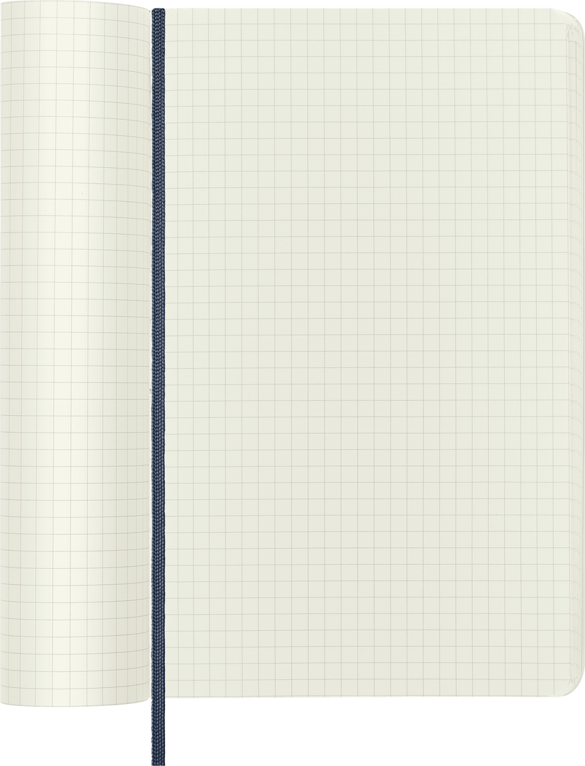 Moleskine Large Softcover Classic Squared Notebook - Sapphire Blue