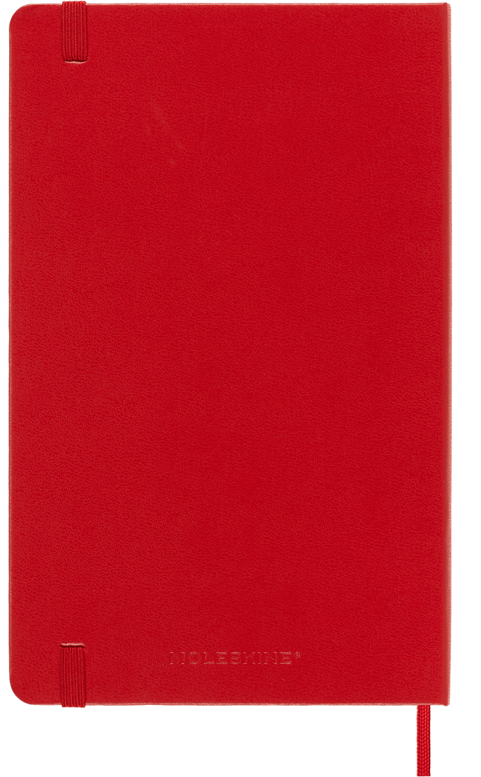 Moleskine Large Hardcover Classic Squared Notebook - Scarlet Red