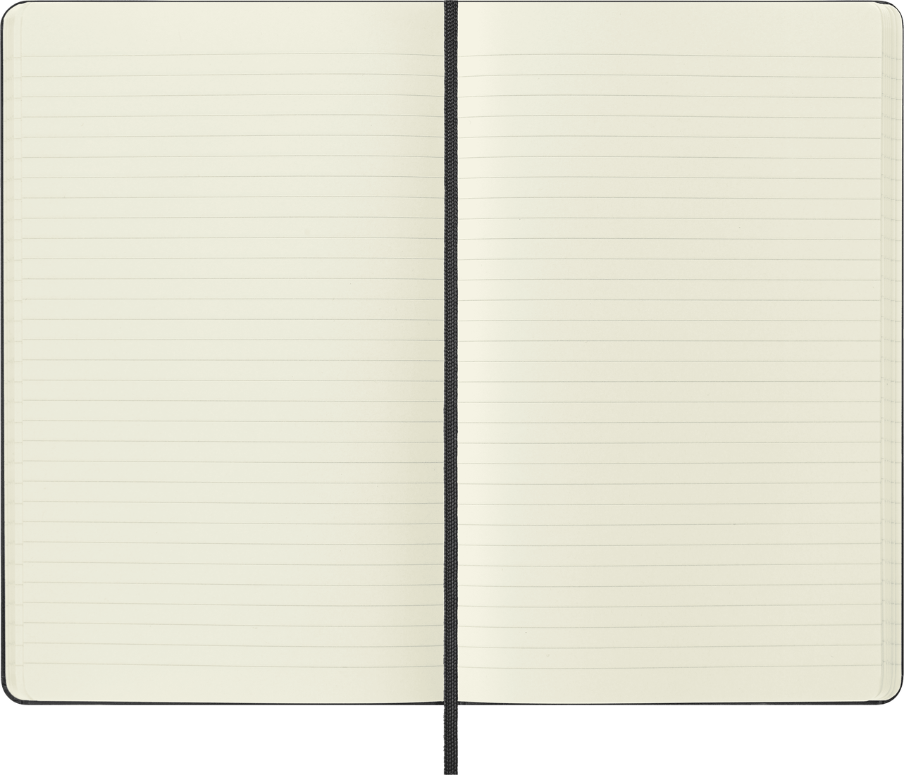 Moleskine Large Hardcover Classic Ruled Notebook - Black