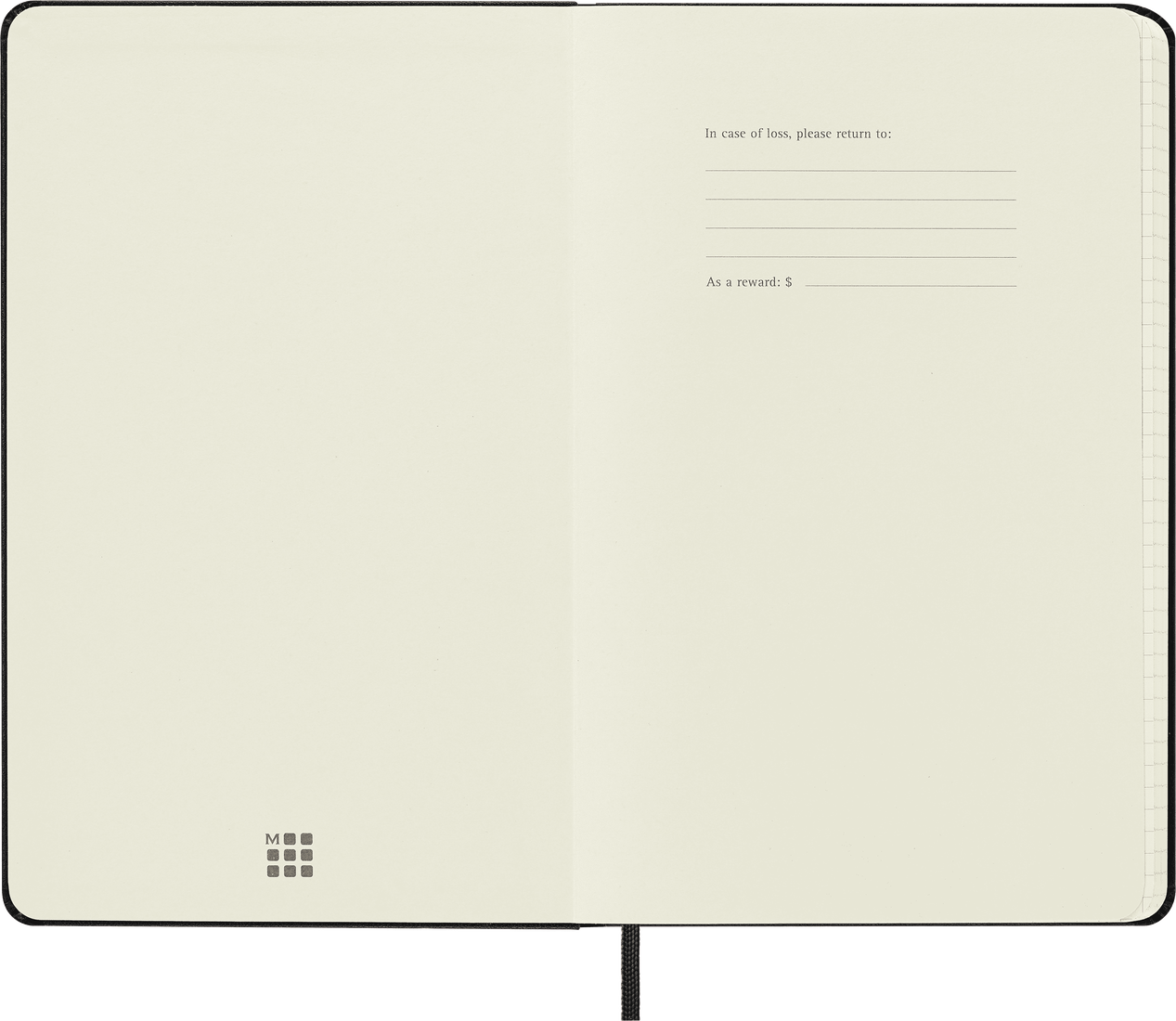Moleskine Large Hardcover Classic Squared Notebook - Black