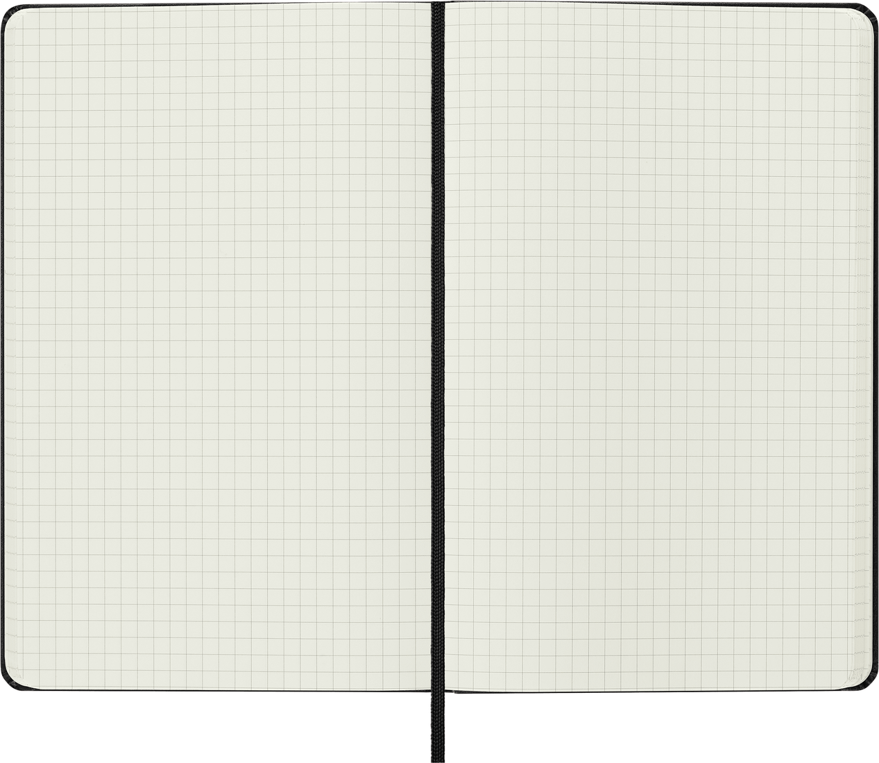 Moleskine Large Hardcover Classic Squared Notebook - Black