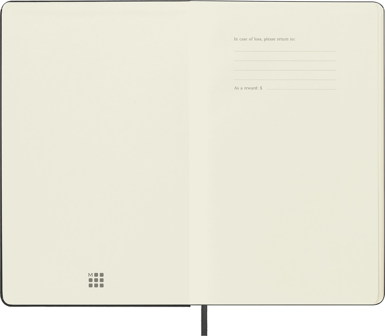 Moleskine Large Hardcover Classic Plain Notebook - Black