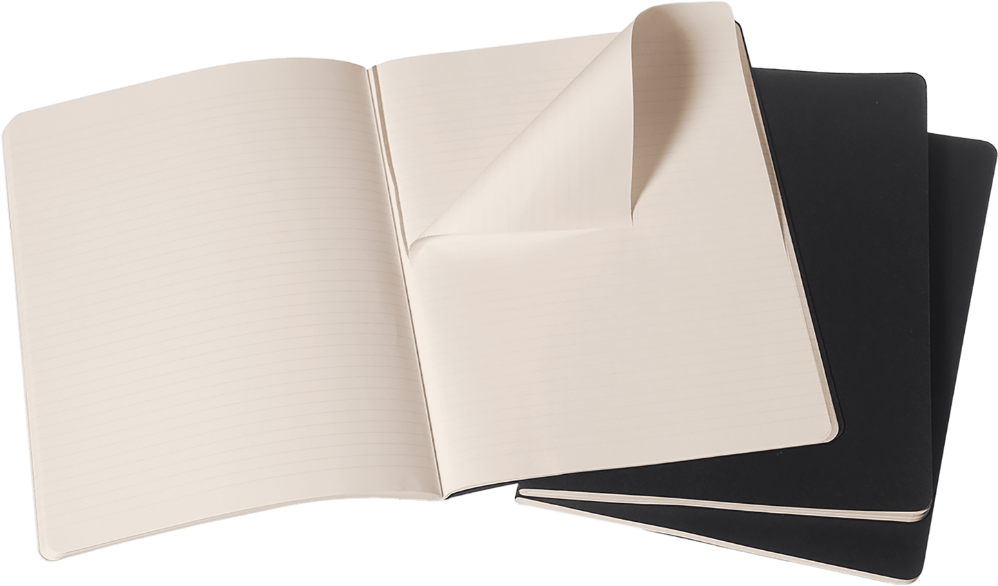 Moleskine XL Softcover Cahier Ruled Journal - Black (Set of 3)