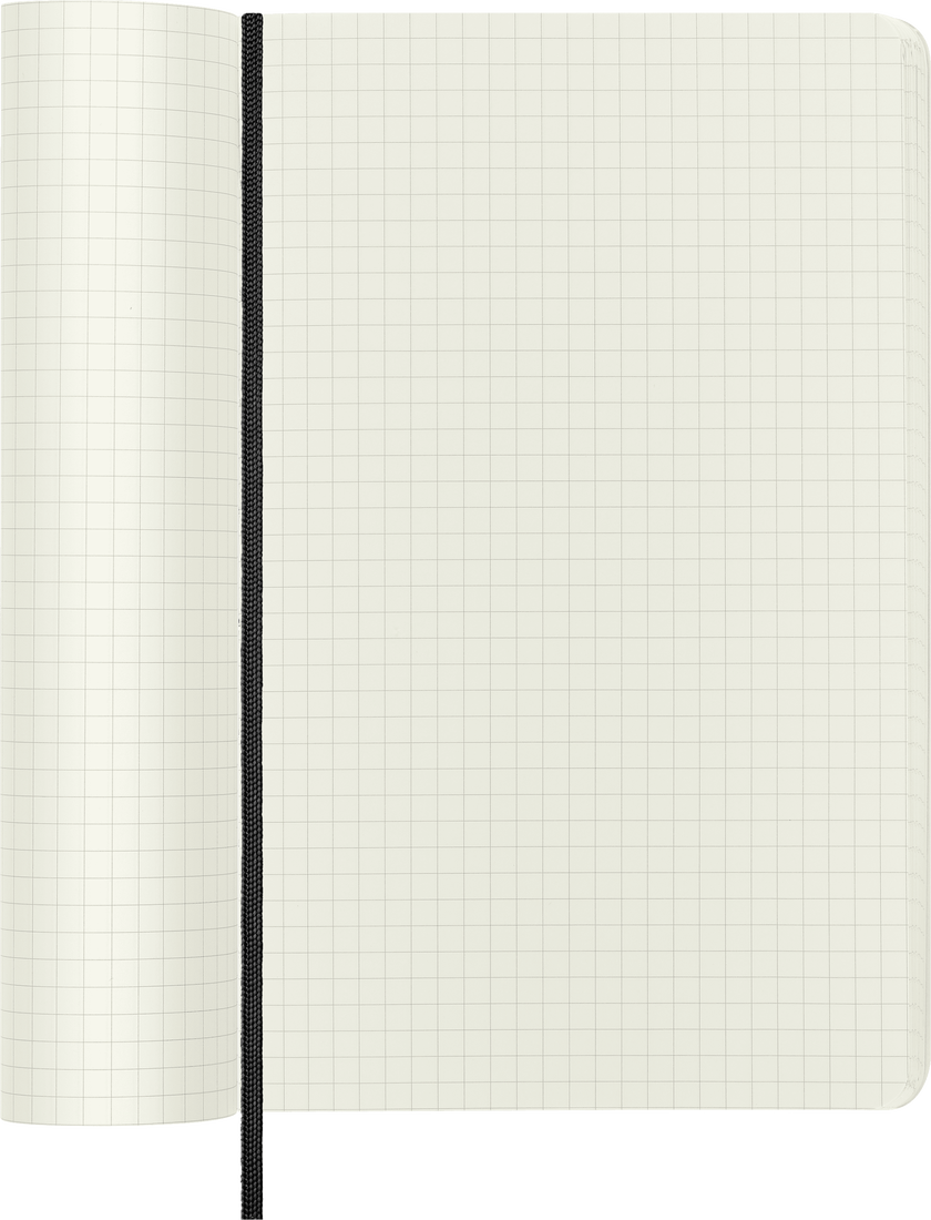 Moleskine Large Softcover Classic Squared Notebook - Black