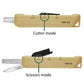 Kokuyo Hakoake 2Way Scissors + Cutter - Standard - Beige