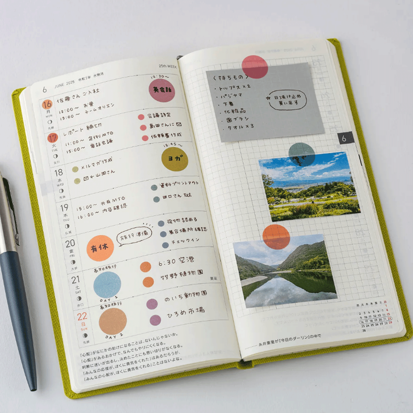 Hobonichi TSUKI no IRO Transparent Dot Stickers (15mm)
