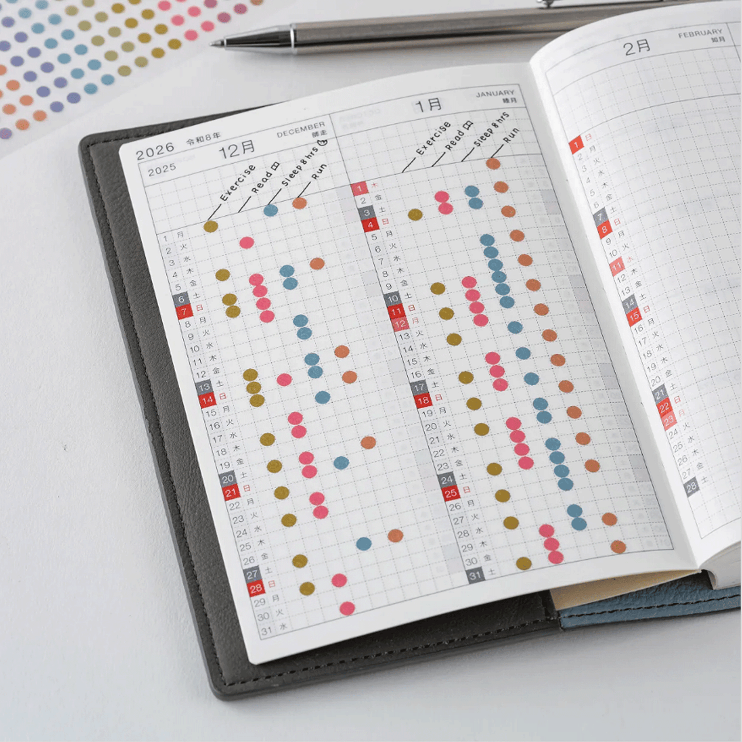 Hobonichi TSUKI no IRO Transparent Dot Stickers (15mm)
