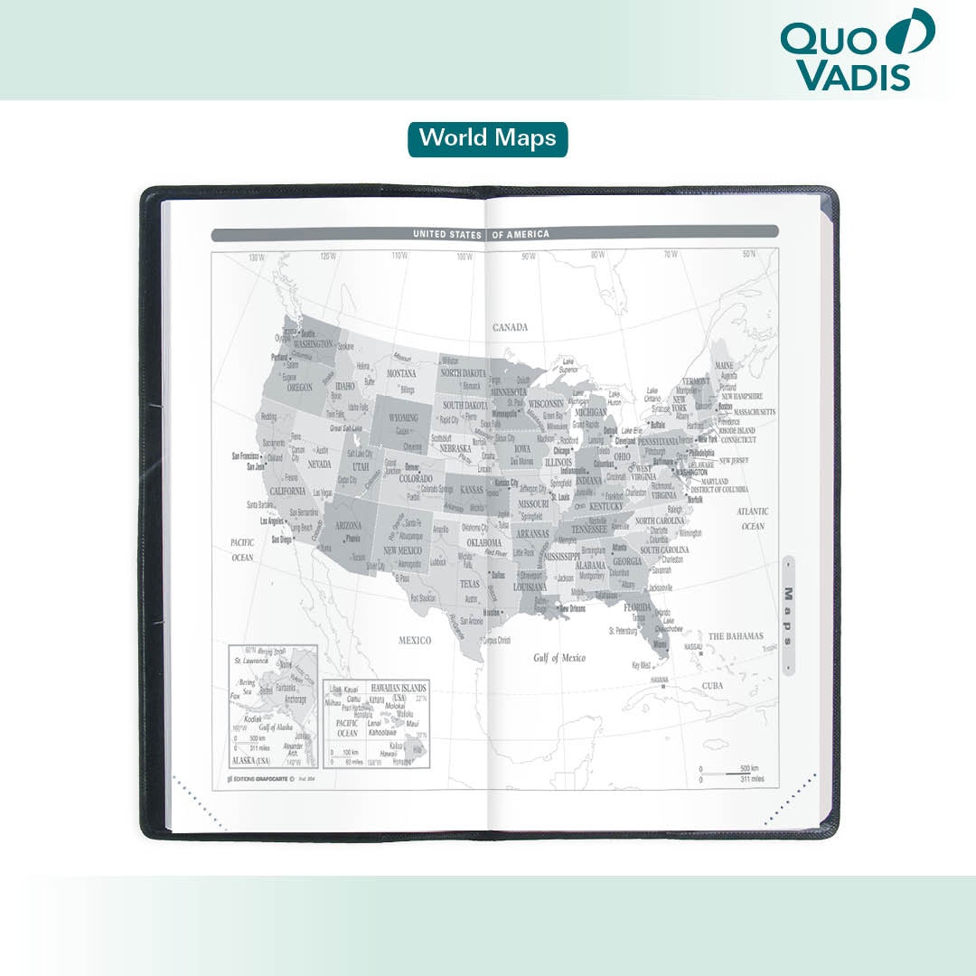 Quo Vadis 2026 IB Traveler Weekly Planner - Texas Blue