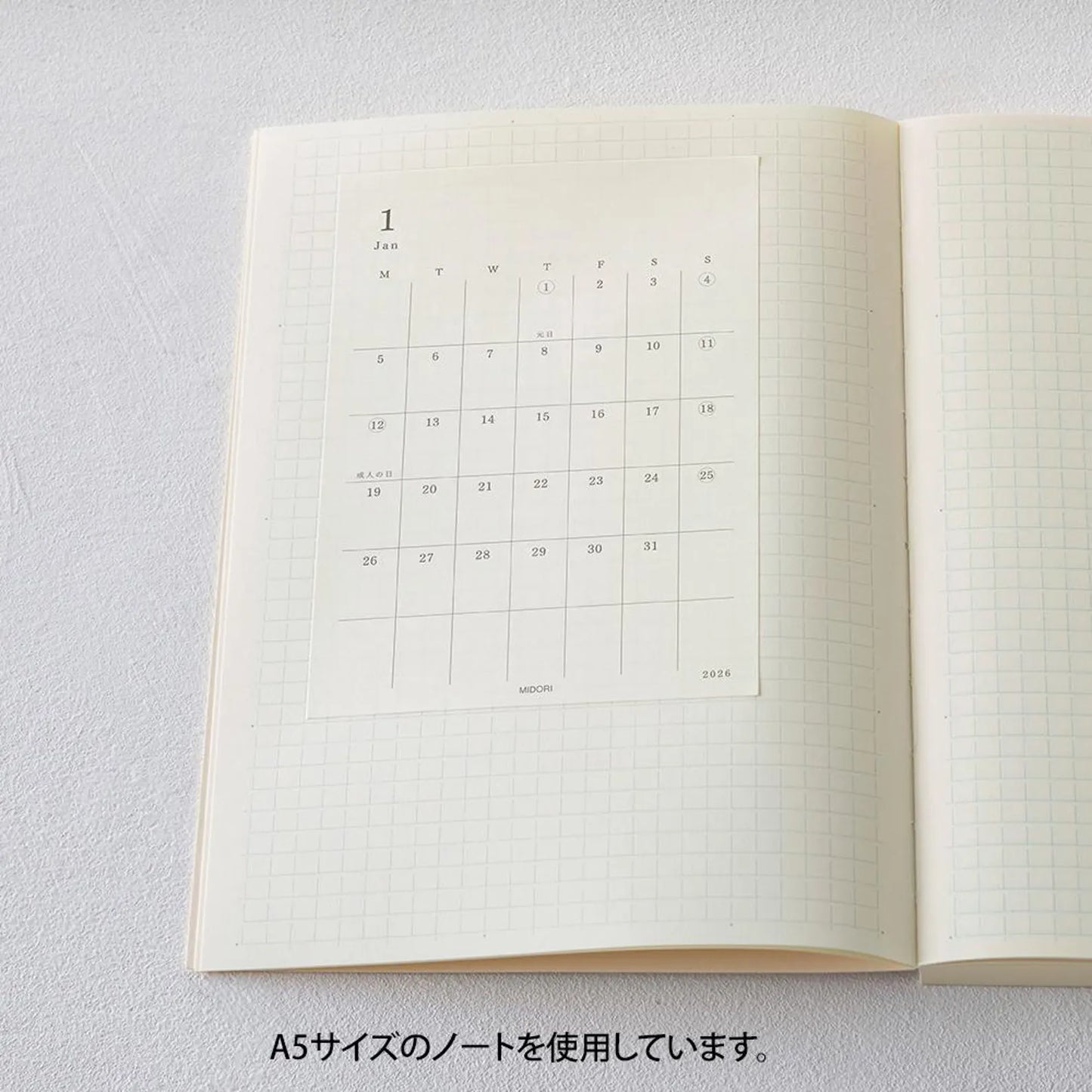 Midori 2026 Diary Sticker - S