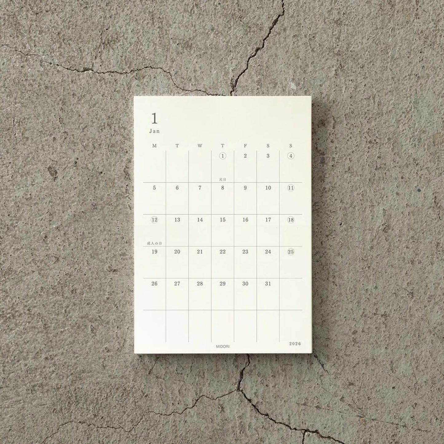 Midori 2026 Diary Sticker - S