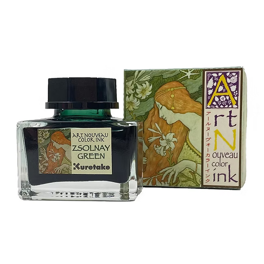 Kuretake Zsolnay Green Ink-Cafe Bottled Ink (20ml) - Art Nouveau