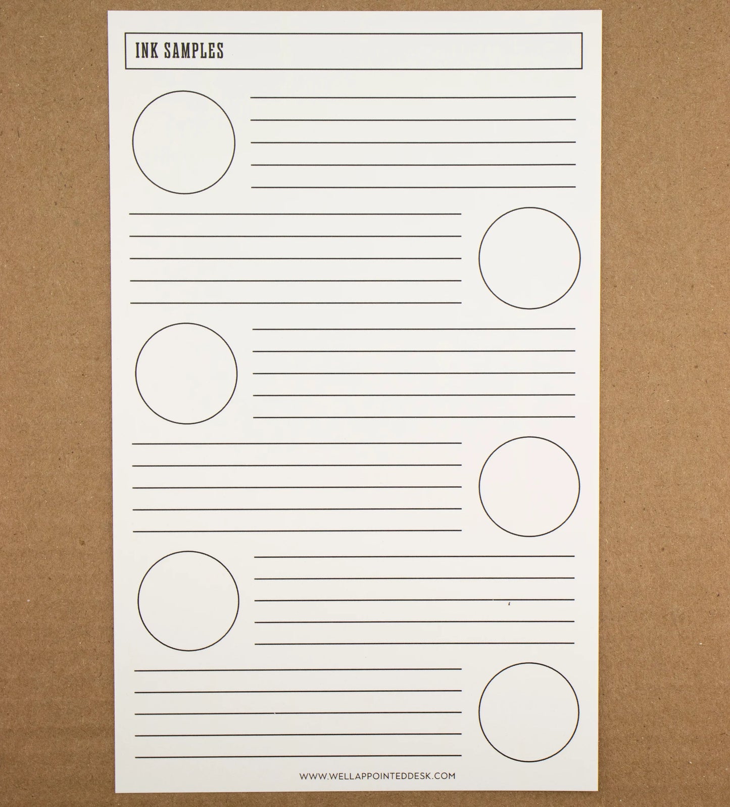 Well Appointed Desk Ink Swatch Guide Sheet Kit (6 Designs, 3 Sheets)
