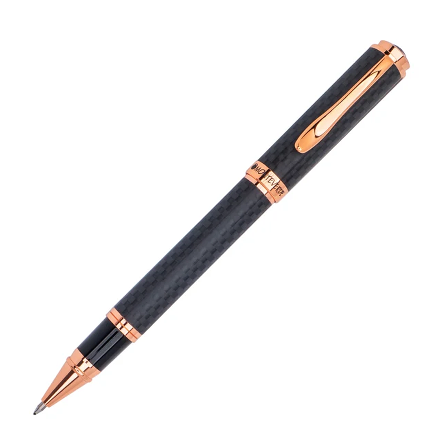 Monteverde Innova Rollerball - Matte Carbon Fiber with Rose Gold Trim