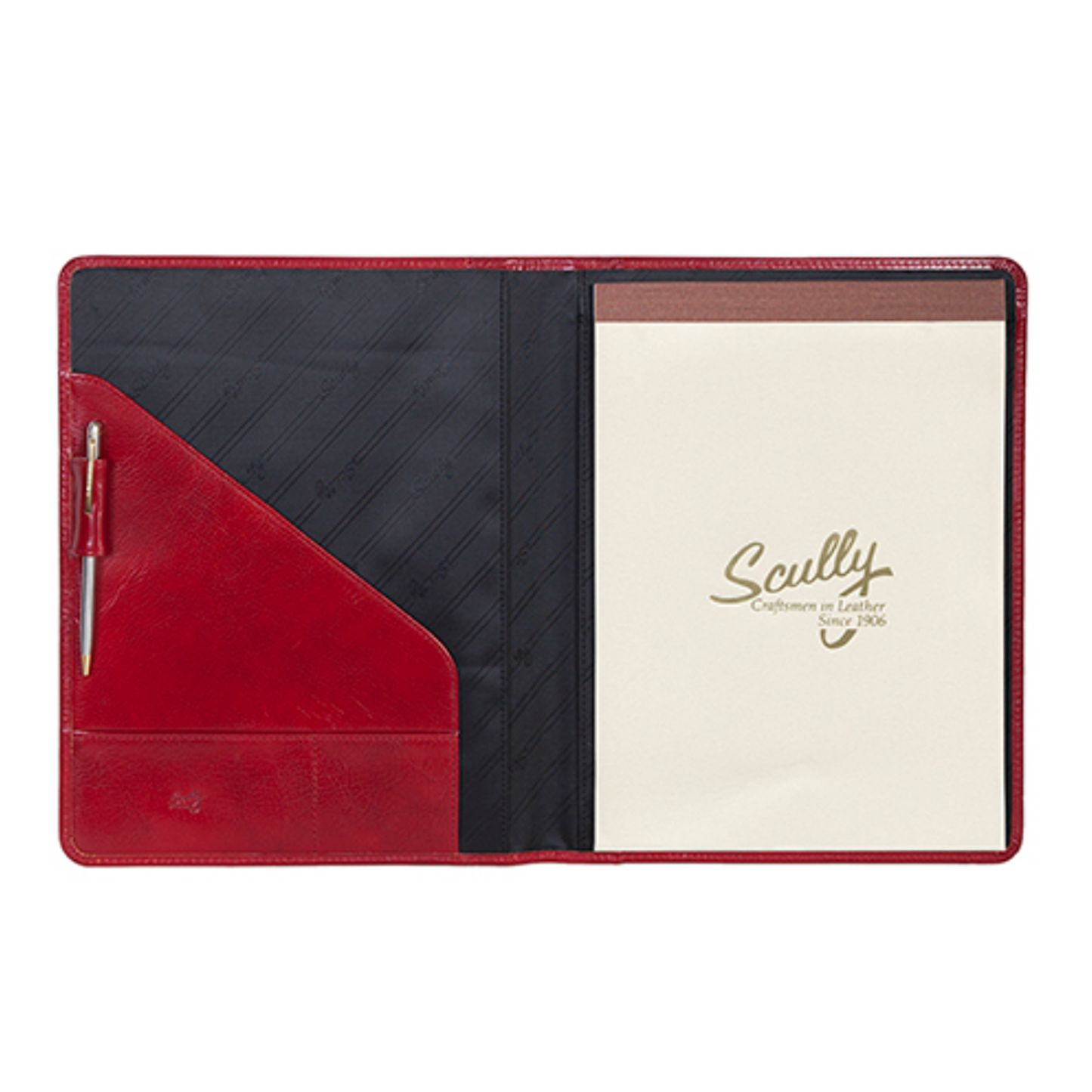 Scully 5012 Leather Pad Holder - Italian Red