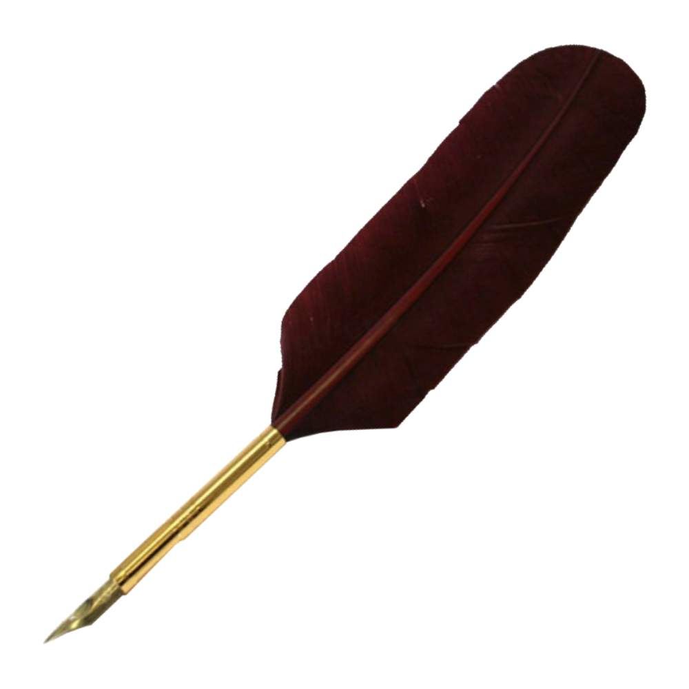 Quill Instrument J. Herbin Goose Quill Fountain Pen with Steel Nib - Burgundy ...