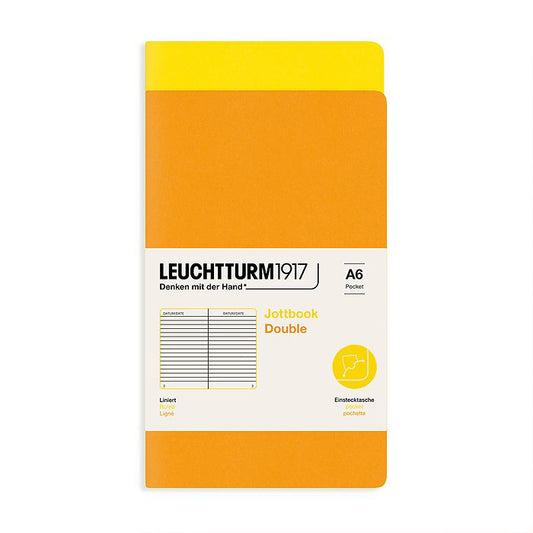 Leuchtturm1917 Jottbook A6 Pocket Flexcover Ruled Notebook Set - Lemon & Rising Sun