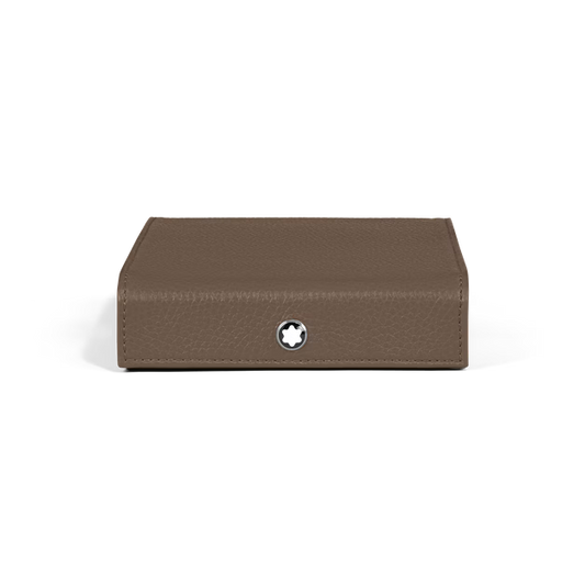 Montblanc Grain Leather 4-Slot Travel Box - Noisette