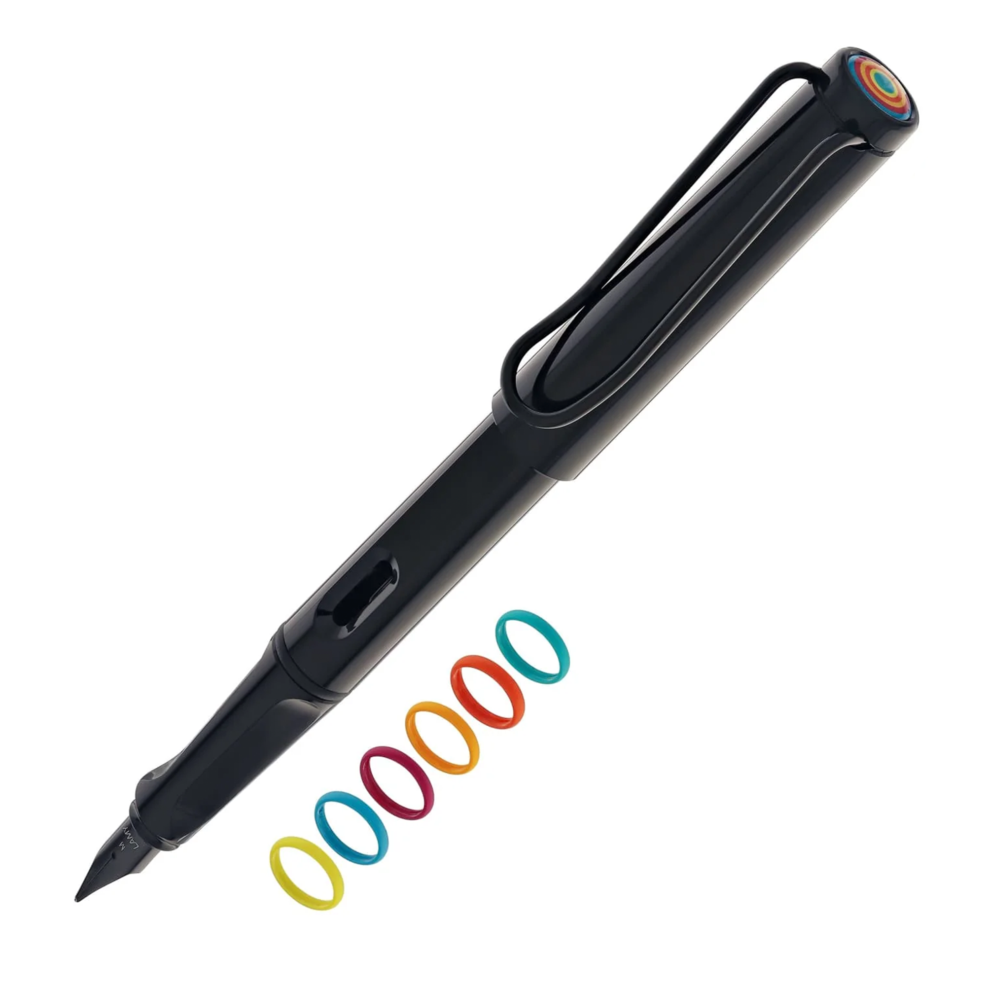 LAMY safari Multi-Ring Fountain Pen Set - All Black (Special Edition ...
