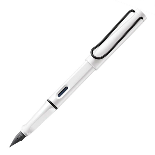 LAMY safari Fountain Pen - White with Black Clip (Special Edition)