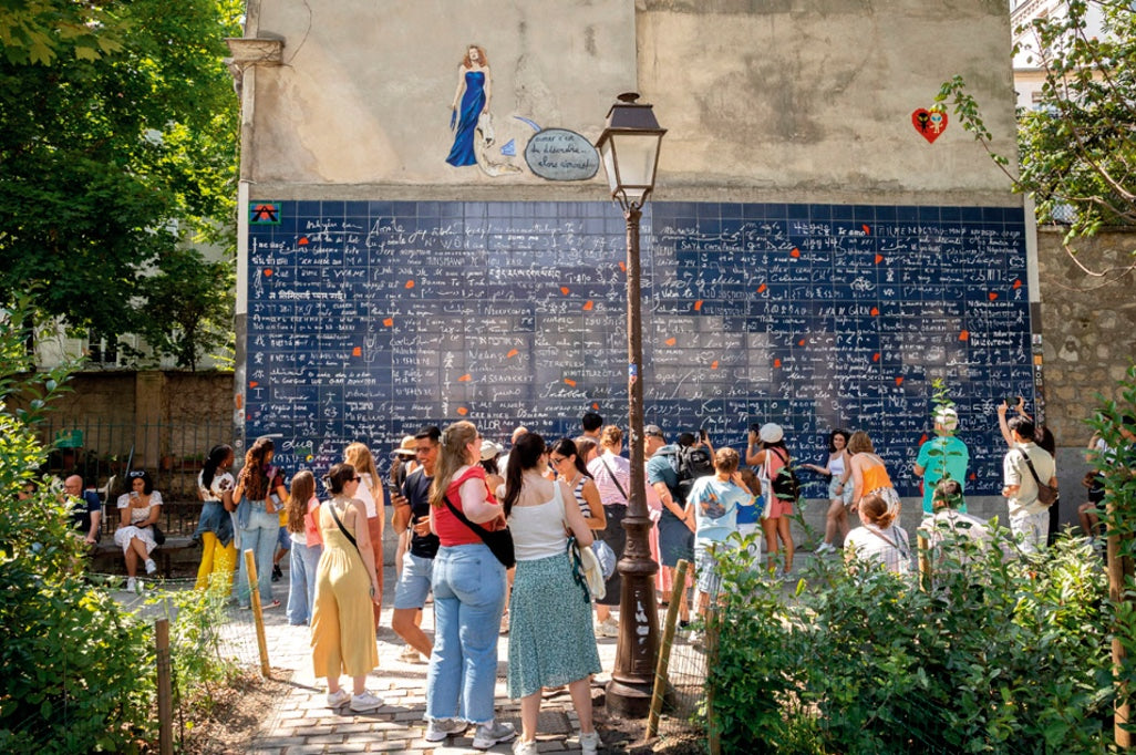 Clairefontaine A5 Sewn-Spine Lined Notebook - "LE MUR DES JE T’AIME" COLLECTION: The Wall of Love