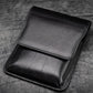Galen Leather 5 Pen Flap Case - Black