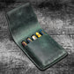 Galen Leather Co. Leather Flap Pen Case for Five Pens - Crazy Horse Forest Green