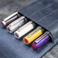Galen Leather 5 Pen Flap Case - Crazy Horse Navy Blue