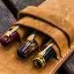 Galen Leather 3 Pen Flap Case - Crazy Horse Brown