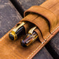Galen Leather 2 Pen Flap Case - Crazy Horse Brown