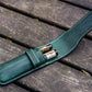 Galen Leather 2 Pen Flap Case - Crazy Horse Forest Green