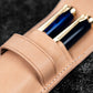 Galen Leather 2 Pen Flap Case - Undyed