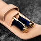 Galen Leather 2 Pen Flap Case - Undyed