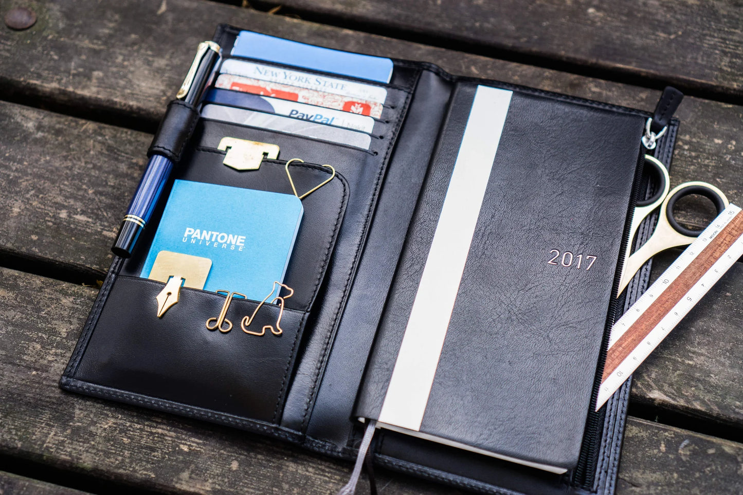 Galen Leather Hobonichi Weeks Mega Cover - Black