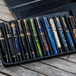 Galen Leather 12 Slot Magnum Opus Pen Case - Black (with Removable Pen Tray)