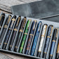 Galen Leather 12 Slot Magnum Opus Pen Case - Crazy Smoky (with Removable Pen Tray)