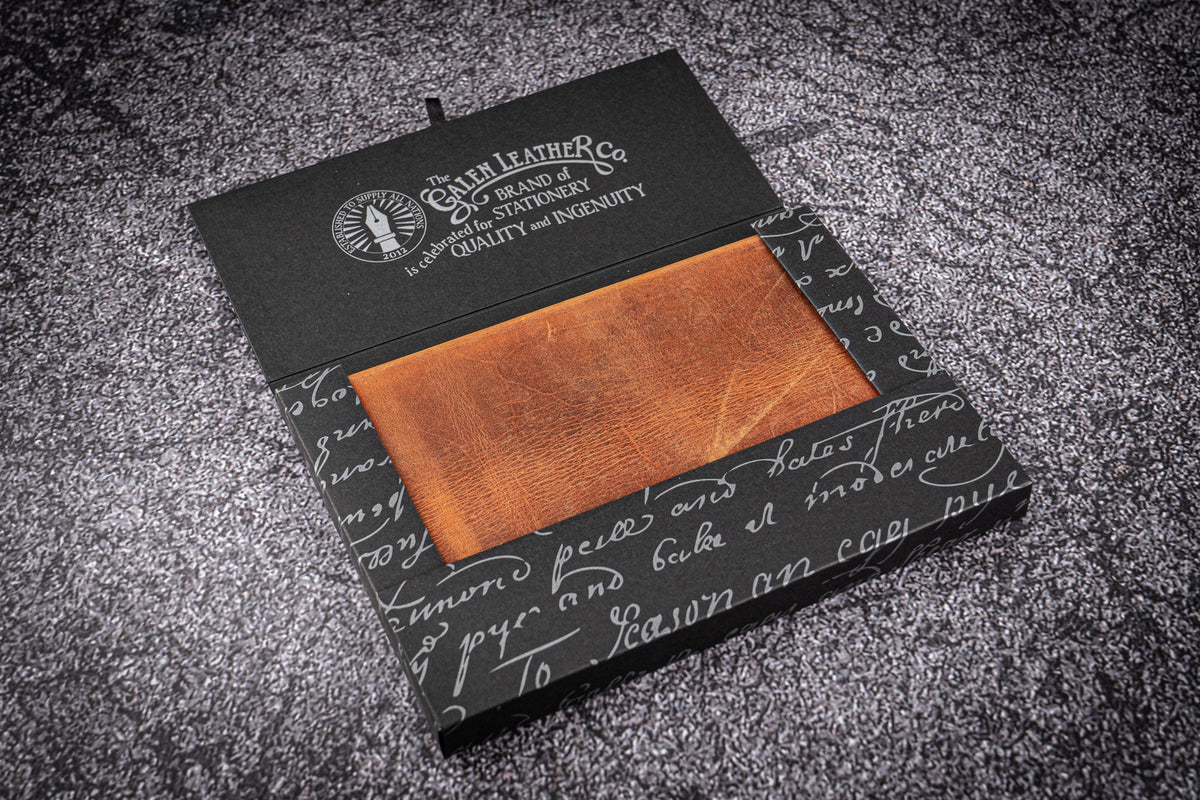 Galen Leather A6 Notebook - Crazy Horse Brown (Tomoe River Paper)