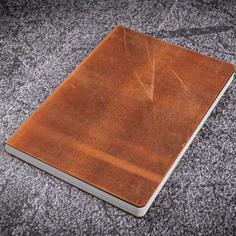 Galen Leather A6 Notebook - Crazy Horse Brown (Tomoe River Paper)