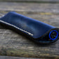 Galen Leather Single Fountain Pen Case/Pen Pouch - Navy Blue