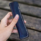 Galen Leather Single Fountain Pen Case/Pen Pouch - Navy Blue
